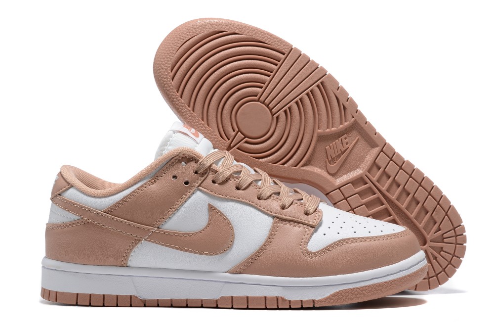 Men's Dunk Low Brown White Shoes 0233 Men's Dunk Low Brown White Shoes 0233